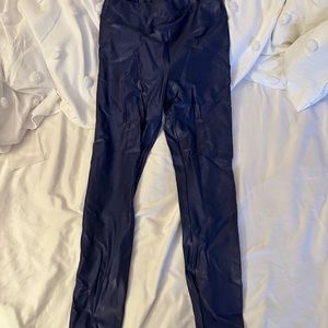 Koral blue shinny leggings